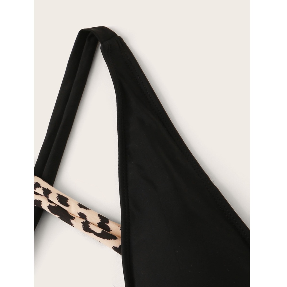 Cheetah Print Deep V Tie Detail One Piece Swimsuit - Picture 6 of 16